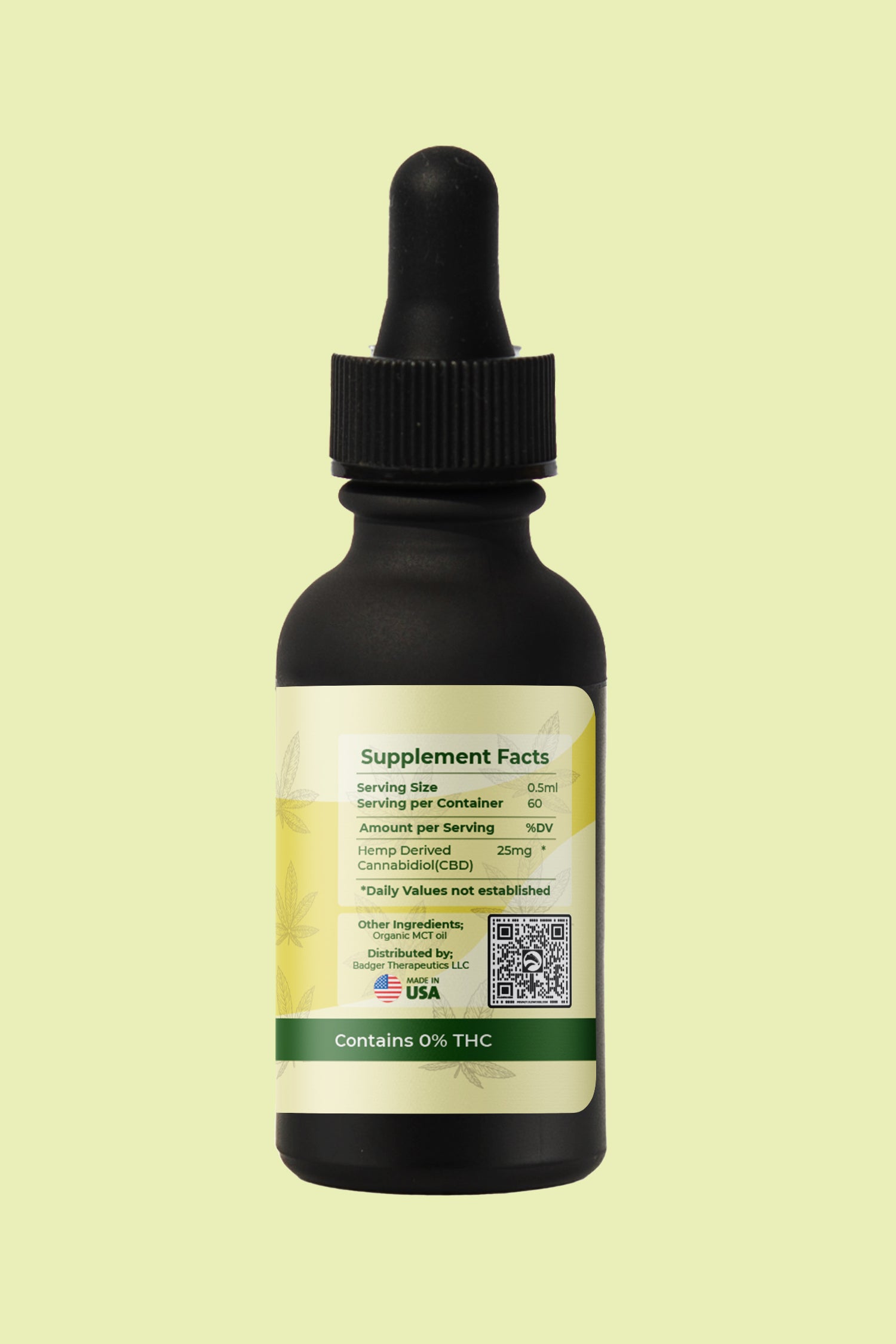 Badger Therapeutics Broad Spectrum CBD Oil with 1500 mg CBD