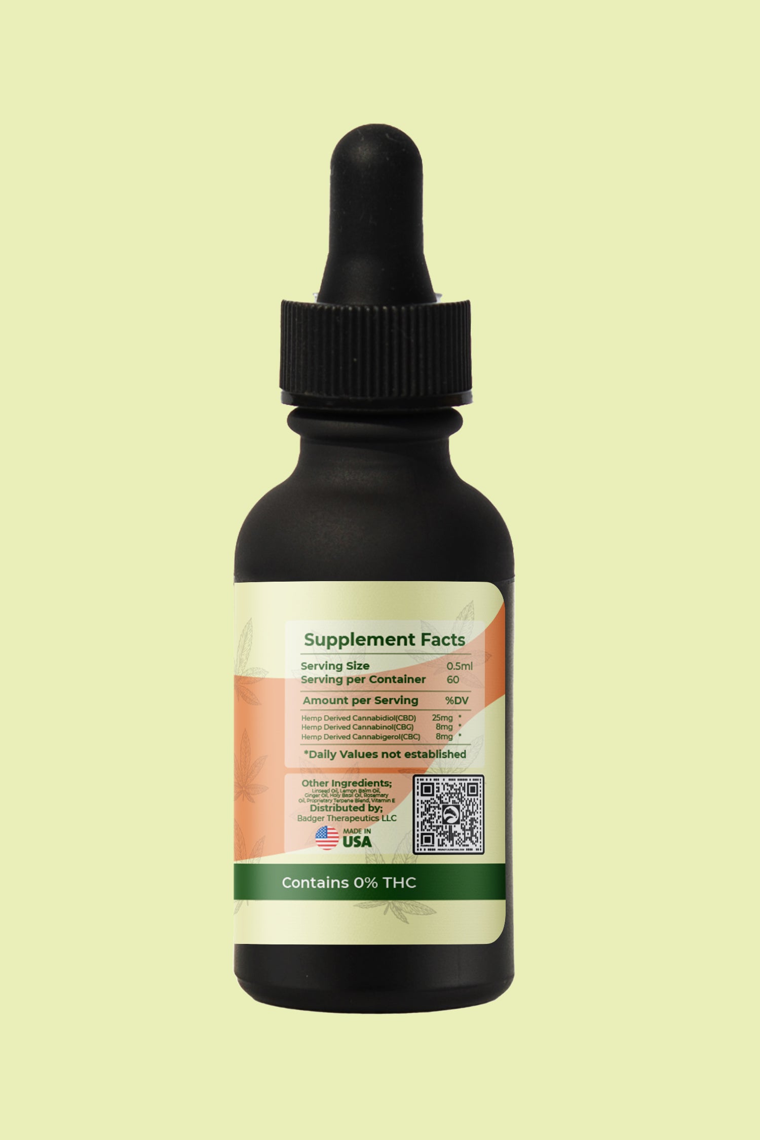 Badger Therapeutics Anti Inflammatory CBD Oil with 1500 mg CBD
